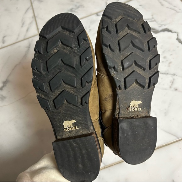 Sorel Emelie Conquest Black Lace-Up Side Zipper Combat Hiking Boots Size 8 - Picture 5 of 6